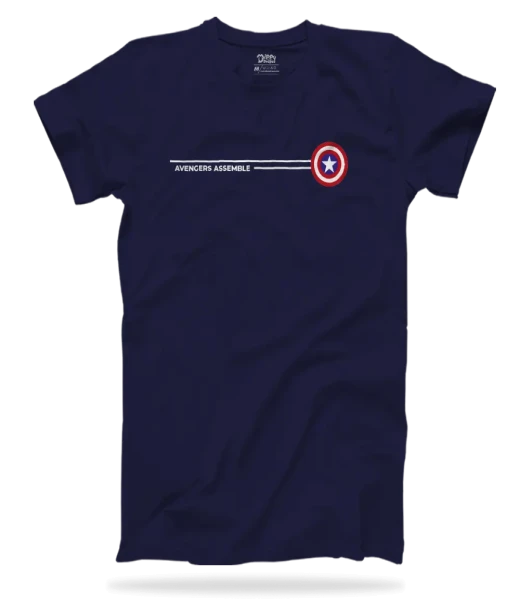 Dippy Drapes Half Sleeves Blue T-Shirt - Avenger-CaptainAmerica