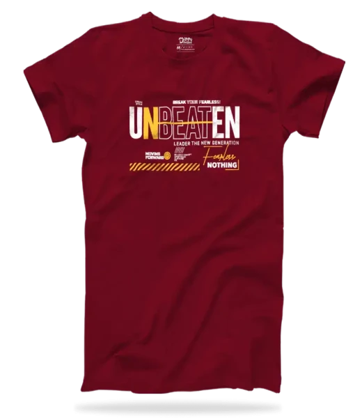 Dippy Drapes Half Sleeves Maroon T-Shirt - UnbeatenFearlessNothing