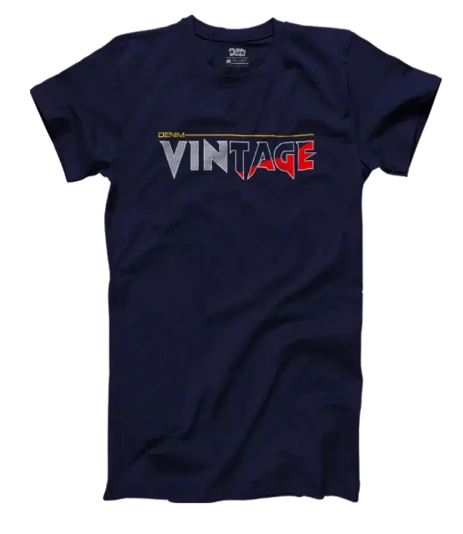 Dippy Drapes Half Sleeves Blue T-Shirt - VintageAuthentic